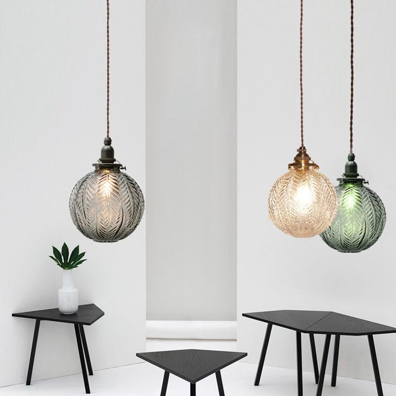 Pendant Light Glass 5.9 in Adjustable Cord Dining Kitchen Island Hanging Modern Ceiling Lamp | Thomler