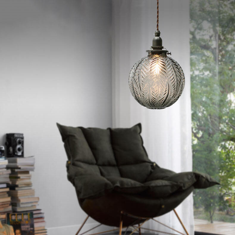Pendant Light Glass 5.9 in Adjustable Cord Dining Kitchen Island Hanging Modern Ceiling Lamp | Thomler