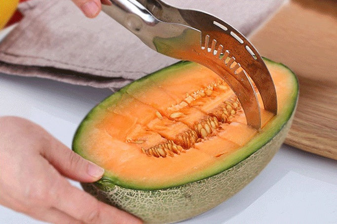 Stainless Steel Fruit Slicer Cutter for Watermelon Cantaloupe Papaya Dragon Fruit Kitchen Tool Fast Serving Prep | Thomler