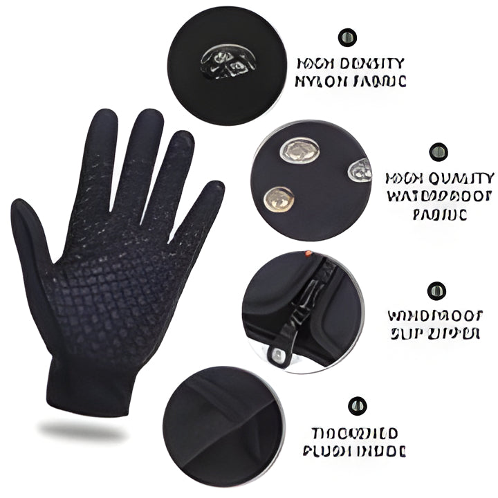 USB Rechargeable Winter Gloves with Touchscreen Fingertips for Cycling, Skiing & Outdoor Sports | Thomler