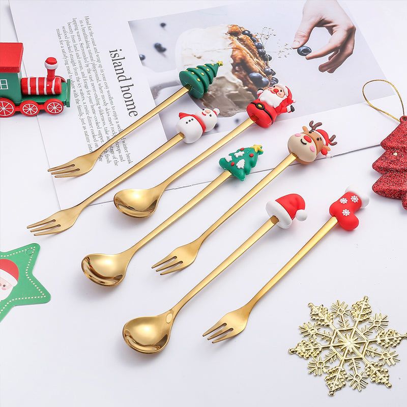 Holiday Flatware Set – Festive Spoons & Forks with Christmas Charm for Elegant Dining & Table Decor | Thomler