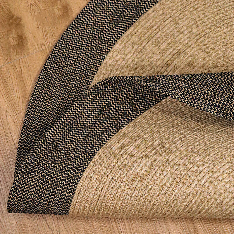 Woven Circular Jute Floor Mat – Natural Fiber Area Rug for Living Room & Bedroom | Thomler