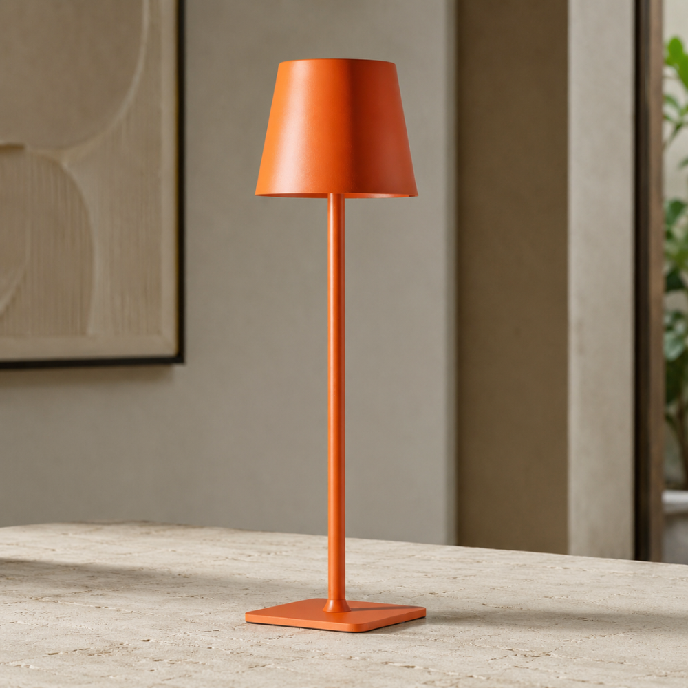Cordless Touch Dimmable LED Metal Accent Lamp for Indoor & Patio Use – Rechargeable Portable Light | Thomler