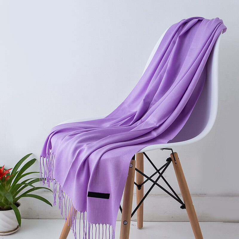 Premium Cashmere Wrap Scarf with Tassels – Oversized Soft Winter Shawl for Women – Versatile Styling – 79×28 in | Thomler