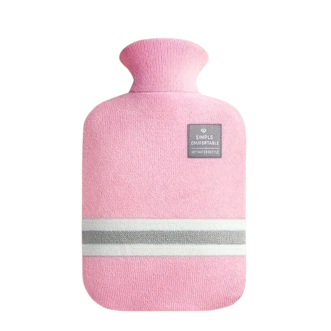 Hot Water Bottle with Knit Cover – 34 fl oz Cozy Heat Therapy for Winter Warmth, Cramps & Muscle Relief | Thomler