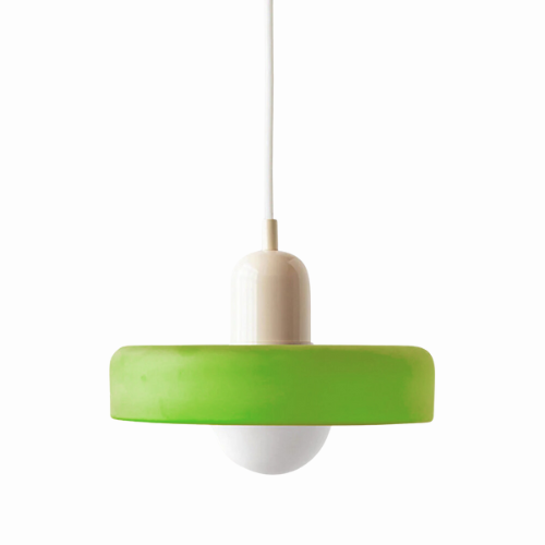 Glass Disc Pendant Light with Adjustable Cord – Modern Ceiling Fixture for Dining Room, Kitchen Island & Living Room | Thomler