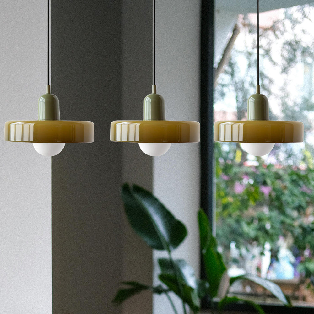 Pendant Light Glass Shade 30.0 cm Bedroom Bedside Hanging Lamp Modern Minimalist Nordic Style Adjustable Ceiling Light | Thomler