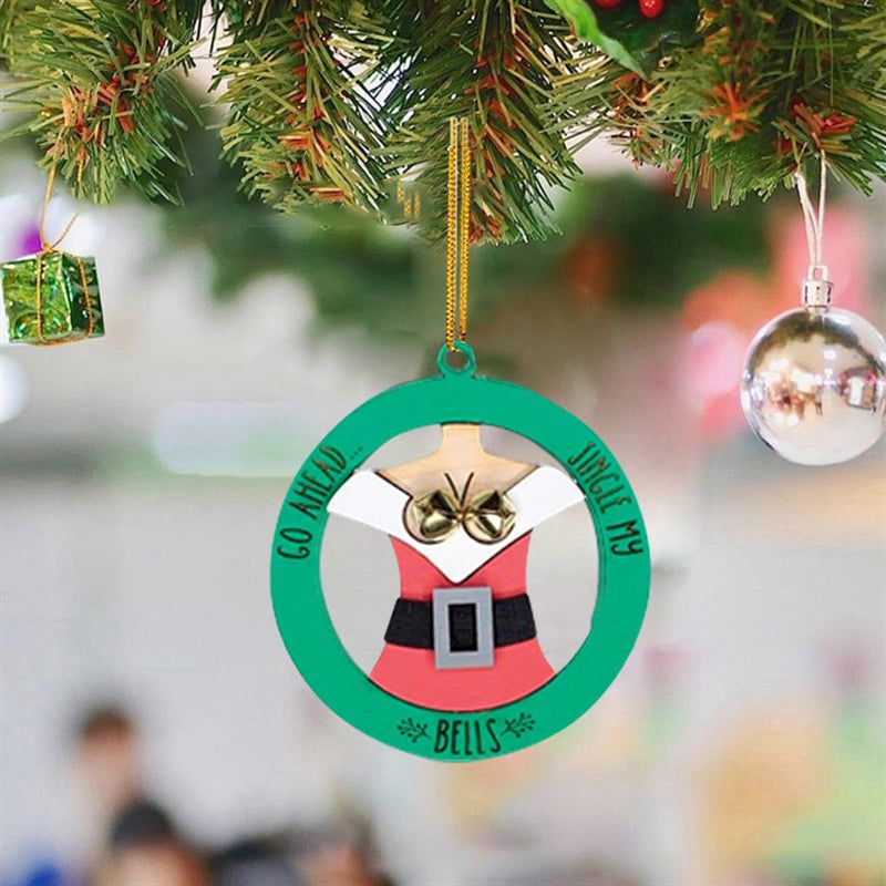 Funny Holiday Tree Ornament with Jingling Bells – Humorous Christmas Decoration for Home | Thomler