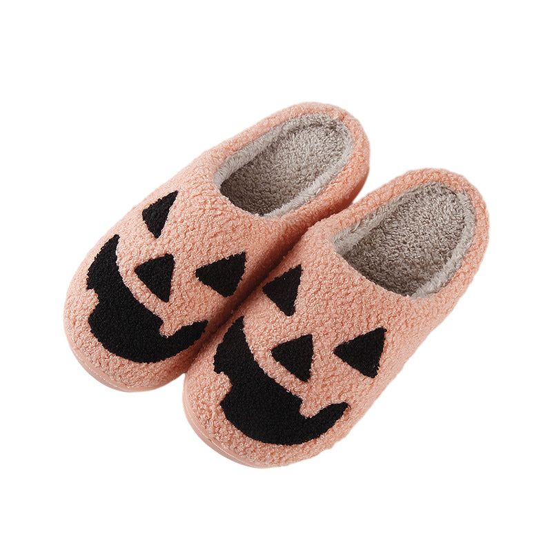 Festive Ghost & Jack-O'-Lantern Indoor Slippers for Halloween – Plush Memory Foam Comfort Footwear | Thomler