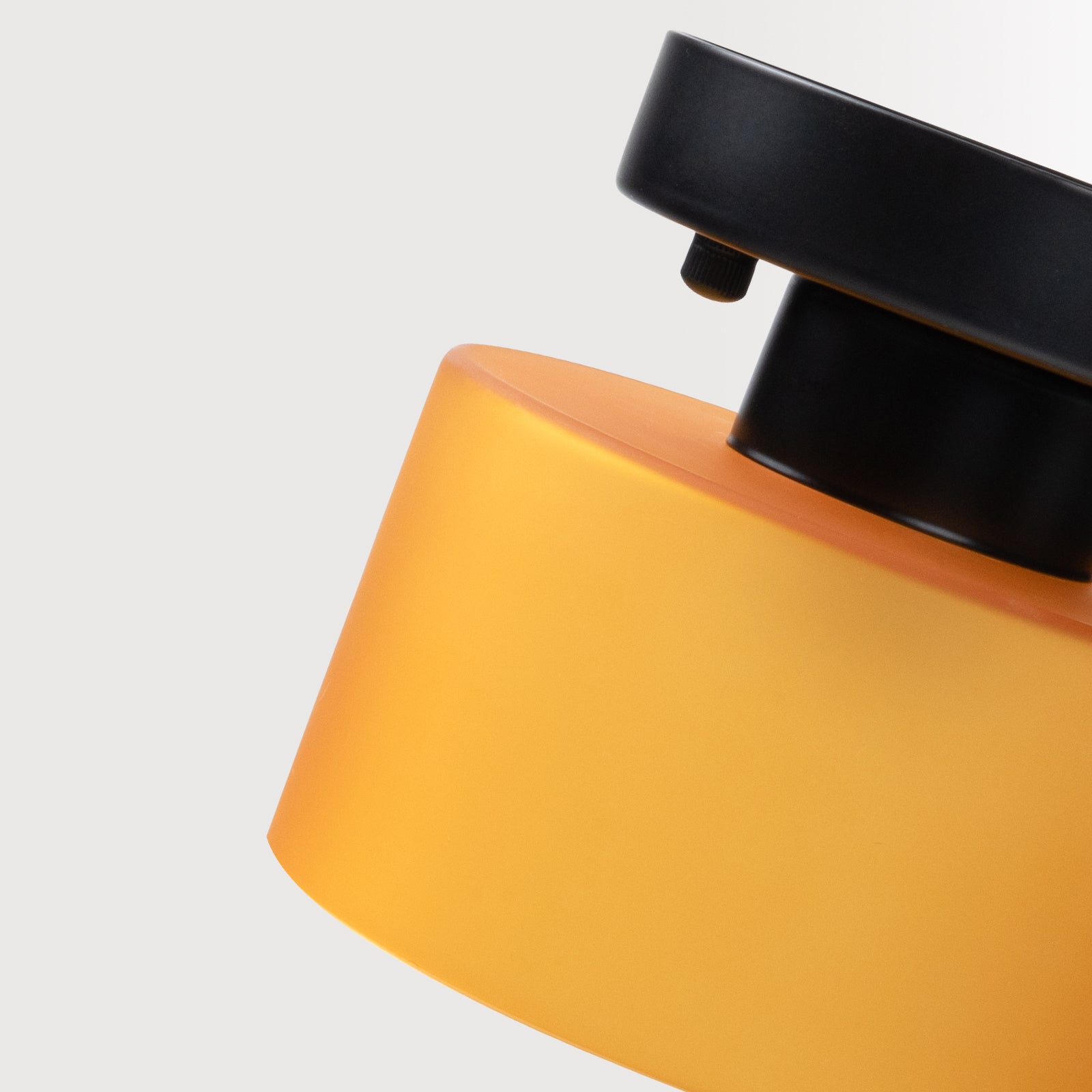 Ceiling Lamp Glass E27 Amber Black Kitchen Hallway Living Room Retro Flush Mount Light | Thomler