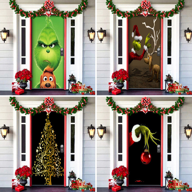 Holiday Door Cover – Festive Fabric Wrap for Front Doors | Thomler