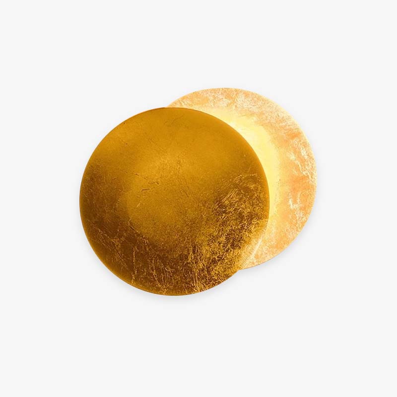 Metal LED Wall Sconce Round Moon Design for Living Room & Bedroom | Thomler