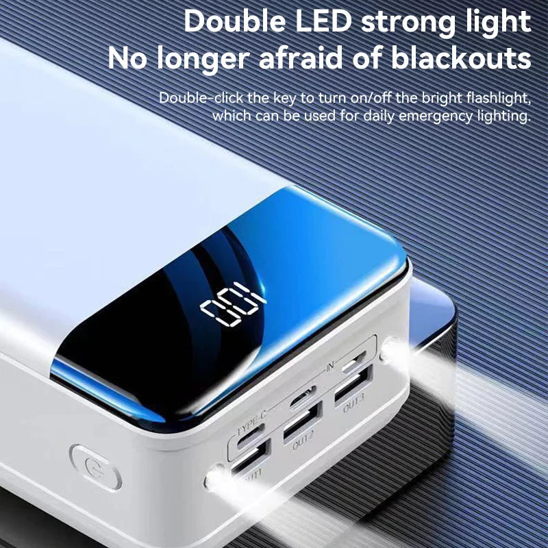 50000mAh Portable Charger 3-Port Fast Charging Power Bank for iPhone Android Tablet Travel Emergency Battery Pack | Thomler