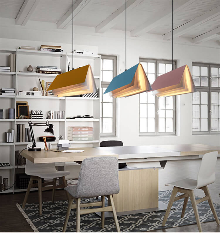 Pendant Light PVC Iron 11.8 in Adjustable Modern Living Room Bedroom Ceiling Lamp Multi-Color | Thomler