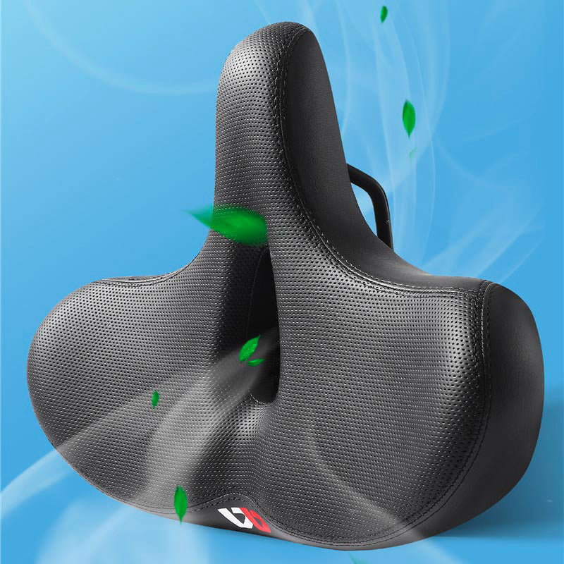 Wide Padded Bike Seat with Ergonomic Cutout Design for Comfort on Long Rides | Perfect for Cruiser, Mountain & Road Bicycles | Thomler