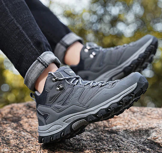 Cushioned High-Top Hiking Boots with Ankle Support for Men & Women – Waterproof Trail Shoes for Outdoor Adventures & Travel | Thomler