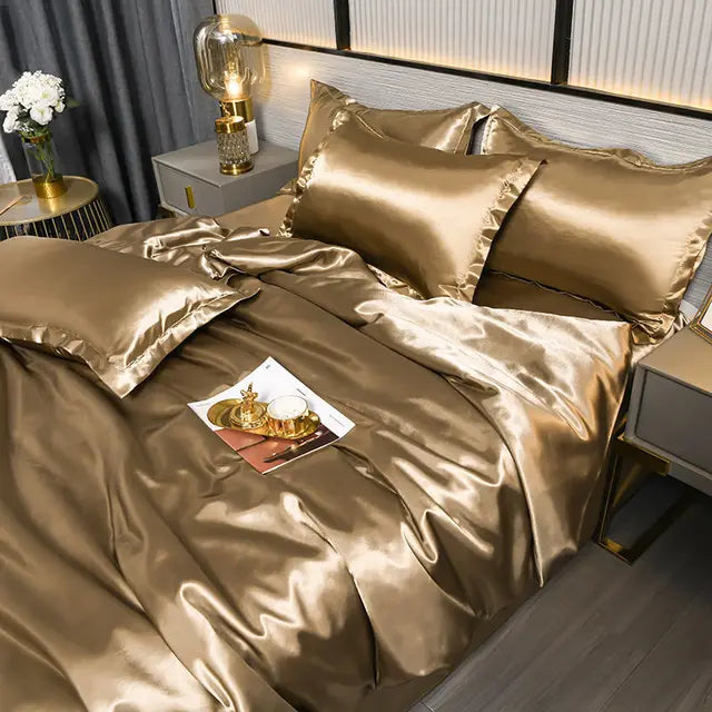 Satin Duvet Cover Set with Pillowcases Smooth Silky Bedding Full Queen King for Bedroom Decor Soft Luxury Comforter Cover Machine Washable | Thomler