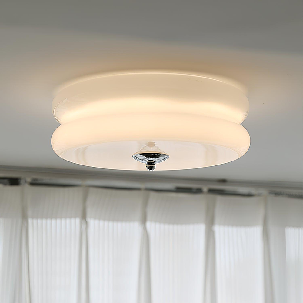 Ceiling Light Glass Metal 13.0 cm Round LED Bedroom Living Room Dining Room Adjustable Light Colours | Thomler