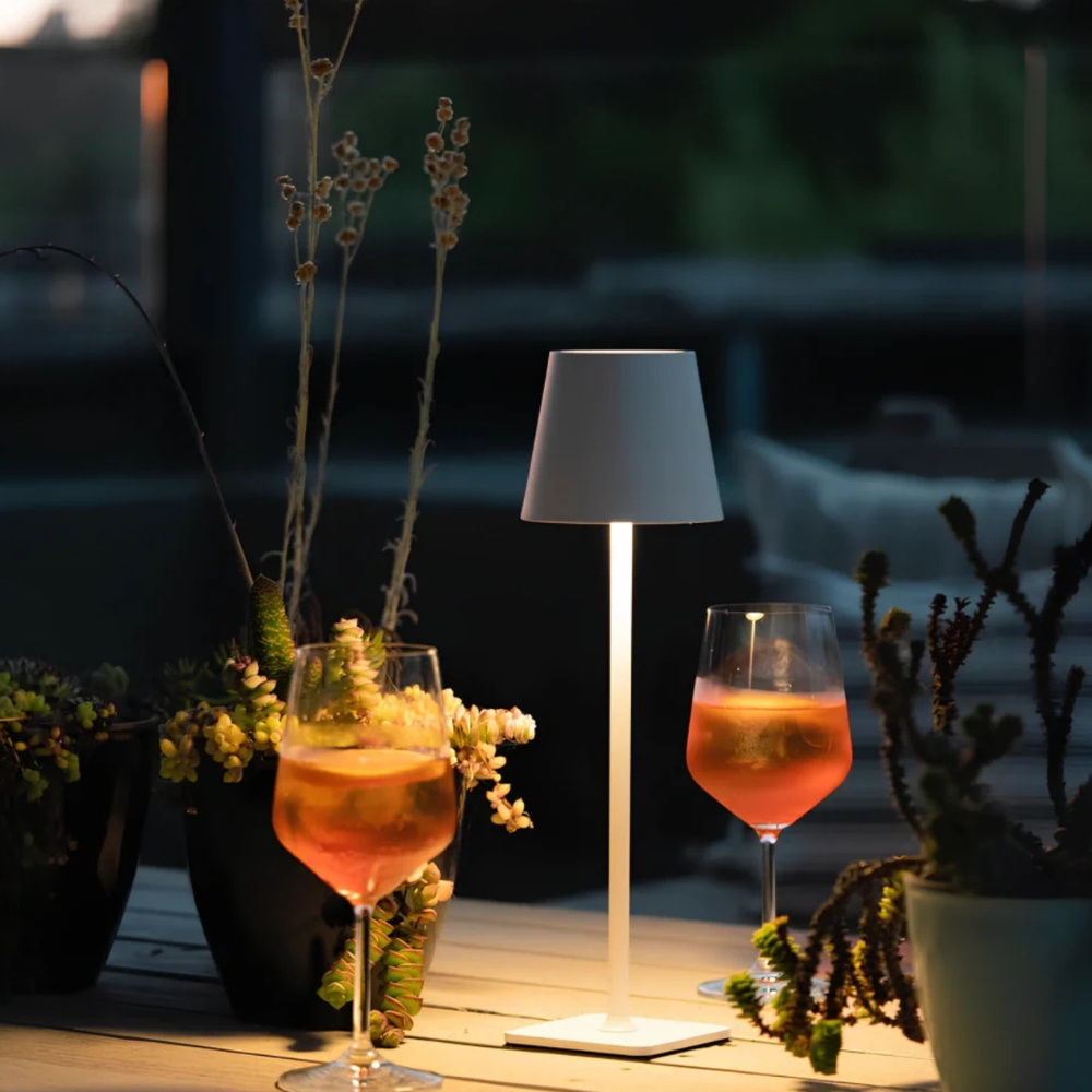 Cordless Touch Dimmable LED Metal Accent Lamp for Indoor & Patio Use – Rechargeable Portable Light | Thomler