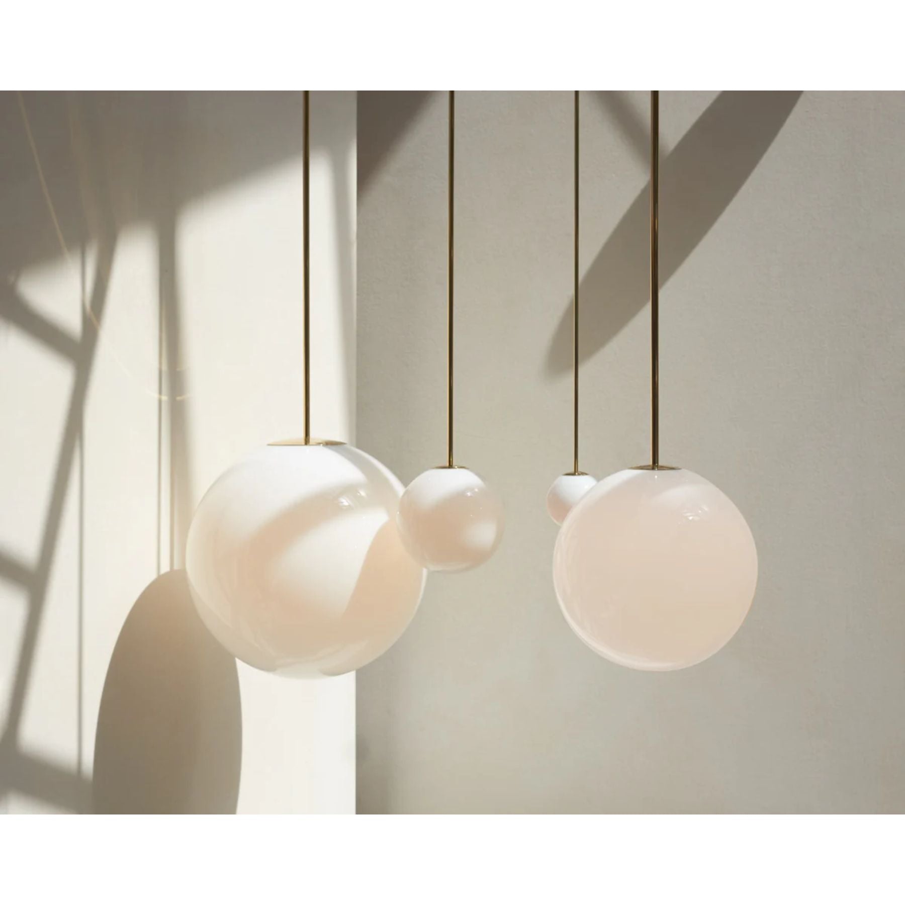 Pendant Light Brass Frosted Glass Globe Ceiling Hallway Dining Room Hanging Lamp Minimalist Scandinavian Modern Lighting | Thomler
