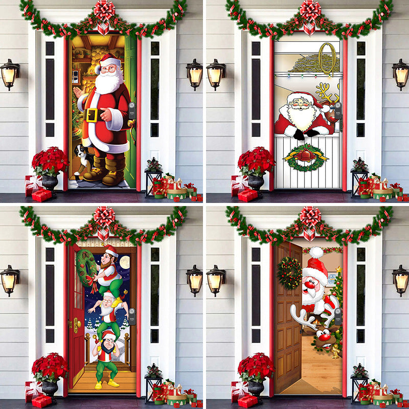 Holiday Door Cover – Festive Fabric Wrap for Front Doors | Thomler