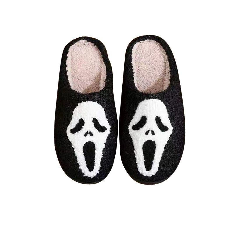 Festive Ghost & Jack-O'-Lantern Indoor Slippers for Halloween – Plush Memory Foam Comfort Footwear | Thomler