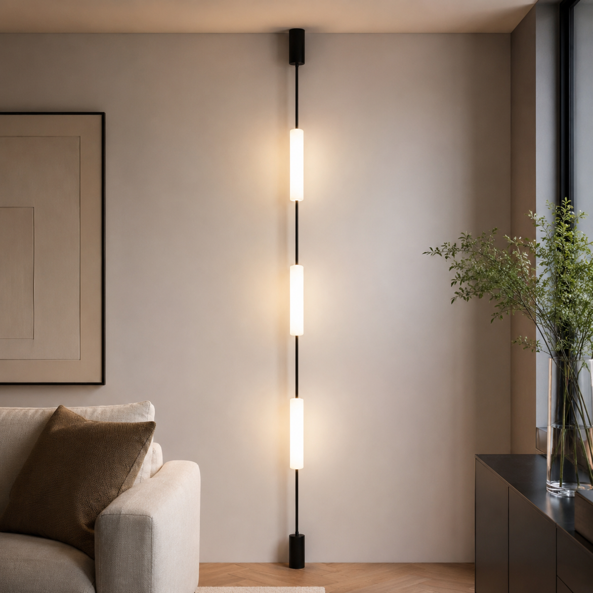 Vertical LED Pole Light – Full-Height Ambient Column Lamp for Living Room & Bedroom | Thomler