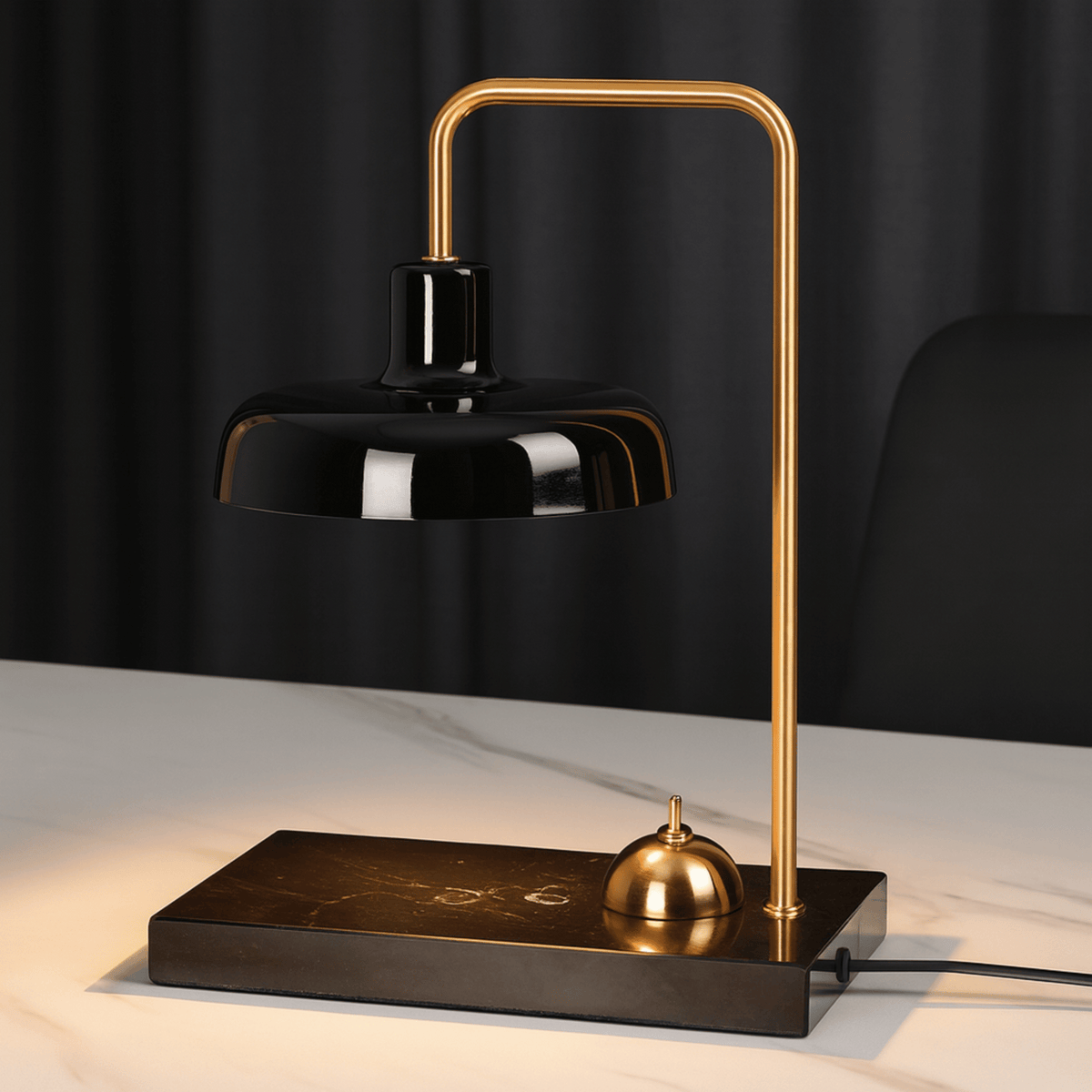 Stone Wax Melting Lamp with Adjustable Arm for Scented Candles & Ambient Reading Light | Thomler