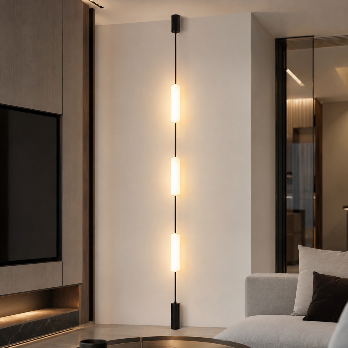 Vertical LED Pole Light – Full-Height Ambient Column Lamp for Living Room & Bedroom | Thomler