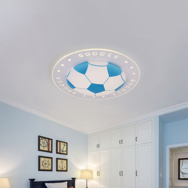 Soccer Ball Ceiling Light Fixture for Kids Room LED Flush Mount 16.5" 20.5" Sports Theme Bedroom Lighting Boys Girls Nursery Acrylic Shade | Thomler