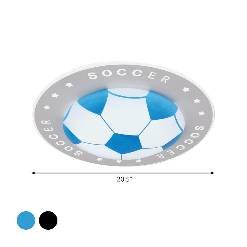 Soccer Ball Ceiling Light Fixture for Kids Room LED Flush Mount 16.5" 20.5" Sports Theme Bedroom Lighting Boys Girls Nursery Acrylic Shade | Thomler