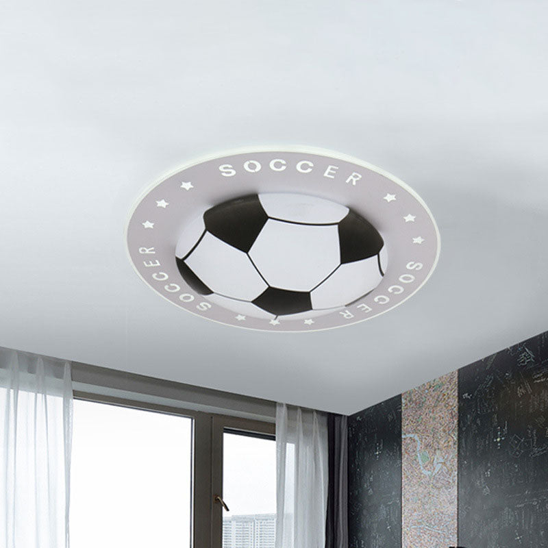 Soccer Ball Ceiling Light Fixture for Kids Room LED Flush Mount 16.5" 20.5" Sports Theme Bedroom Lighting Boys Girls Nursery Acrylic Shade | Thomler