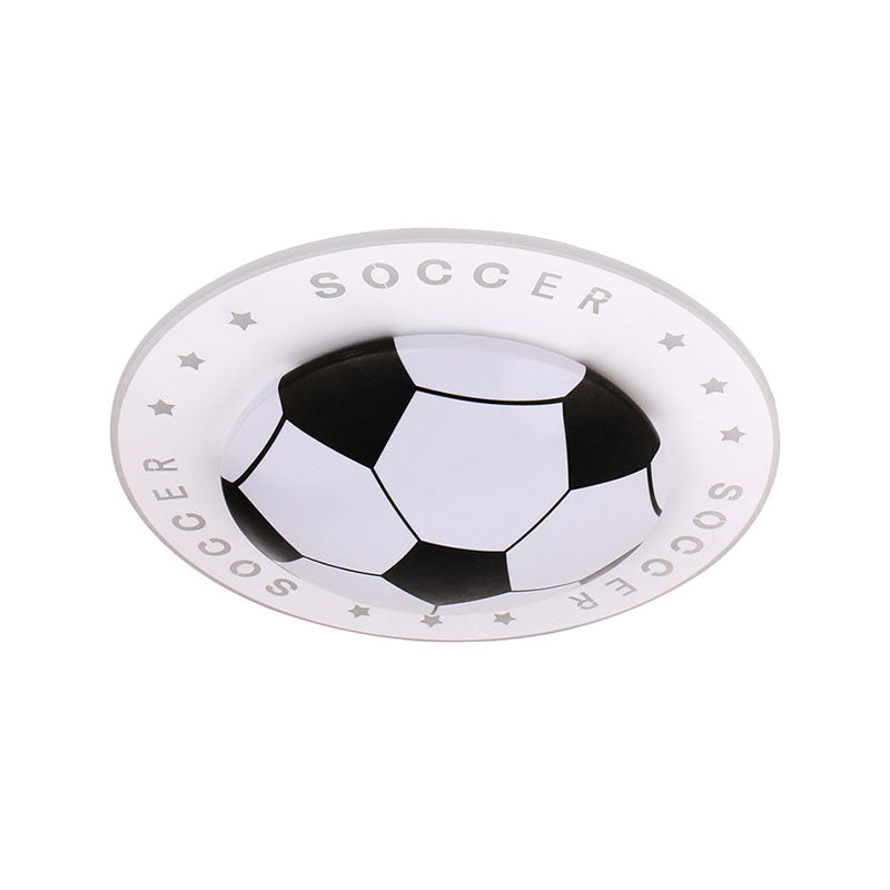 Soccer Ball Ceiling Light Fixture for Kids Room LED Flush Mount 16.5" 20.5" Sports Theme Bedroom Lighting Boys Girls Nursery Acrylic Shade | Thomler