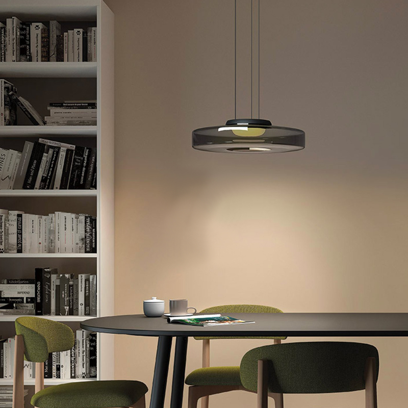 Multi-Tier Glass Pendant Light with Adjustable Cable for Kitchen & Dining Room | Modern LED Ceiling Fixture | Thomler