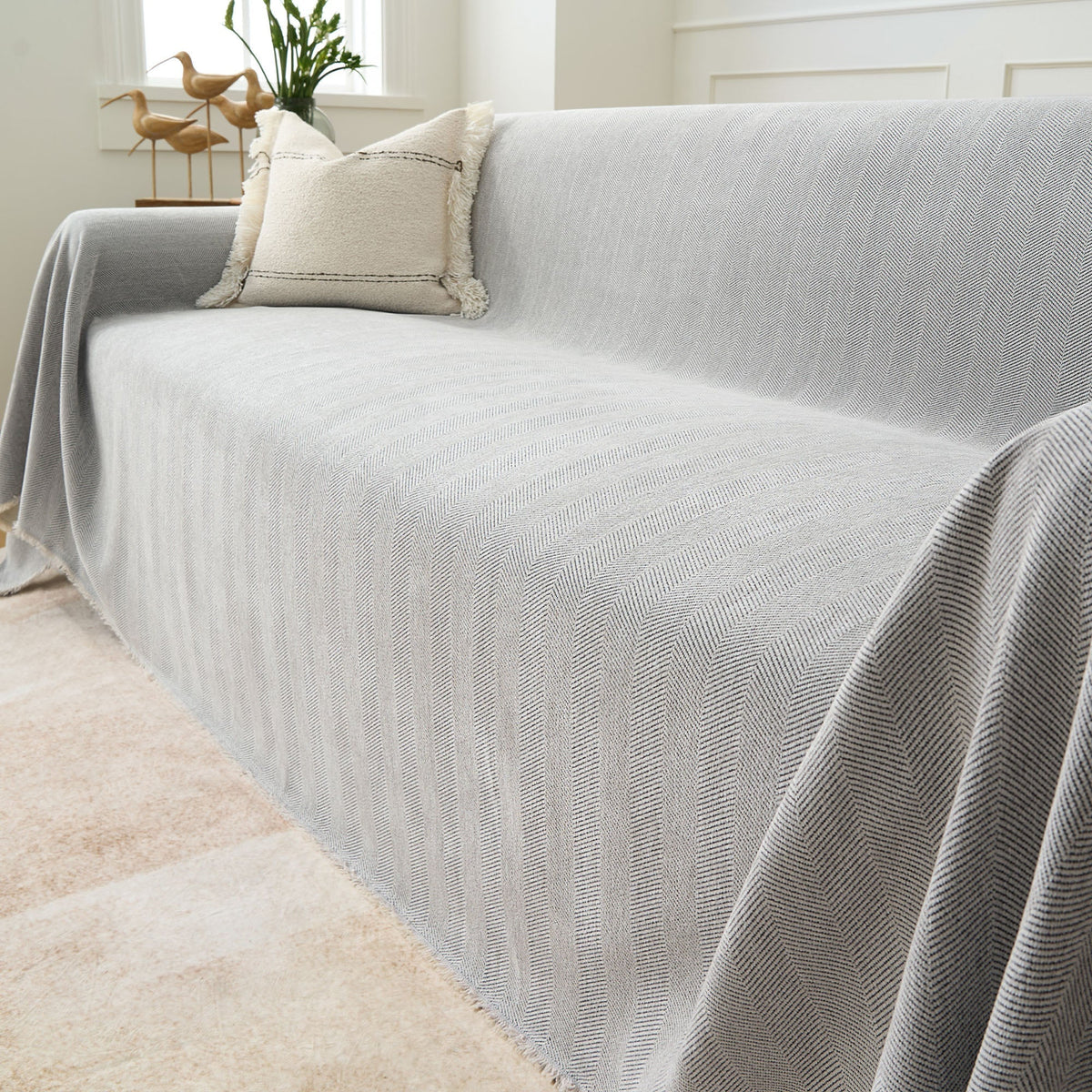 Textured Furniture Throw Blanket for Couches – Scratch-Resistant & Machine Washable | Thomler