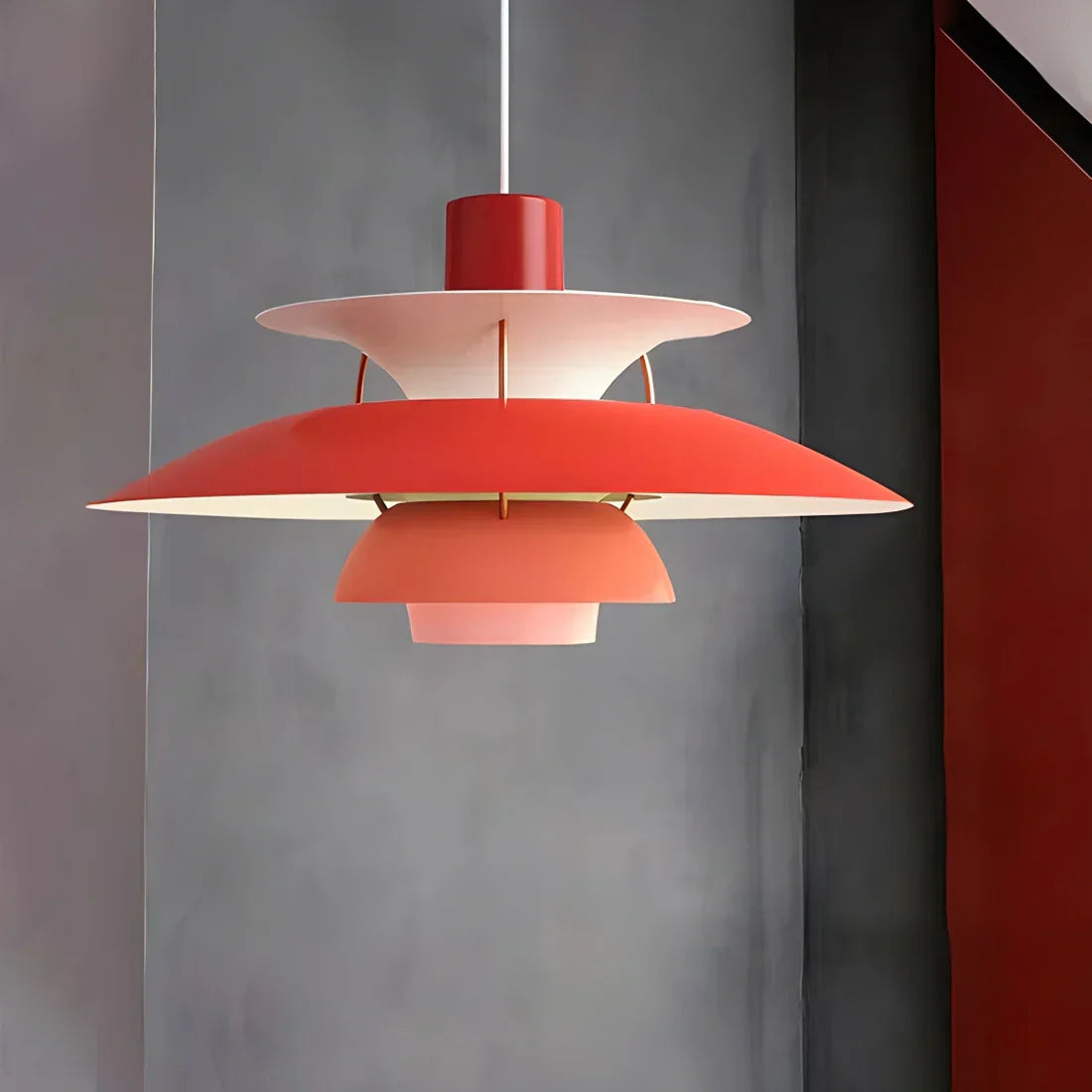 Pendant Light Alloy E27 Green Dining Room Scandinavian Layered Ceiling Hanging Living Room Ambient Lighting | Thomler