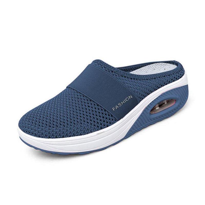 Cushioned Slip-On Sneakers with Arch Support for All-Day Walking Comfort Women's Breathable Mesh Athletic Shoes | Thomler