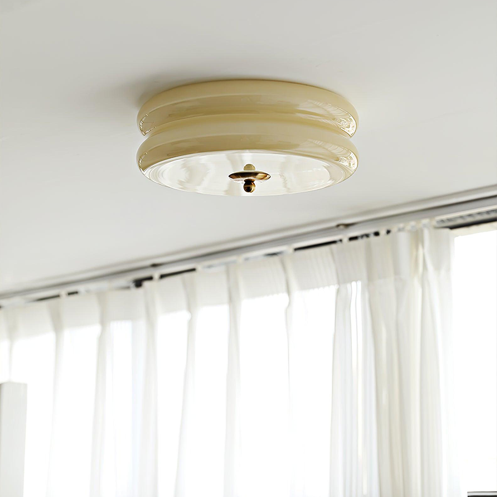 Ceiling Light Glass Metal 13.0 cm Round LED Bedroom Living Room Dining Room Adjustable Light Colours | Thomler