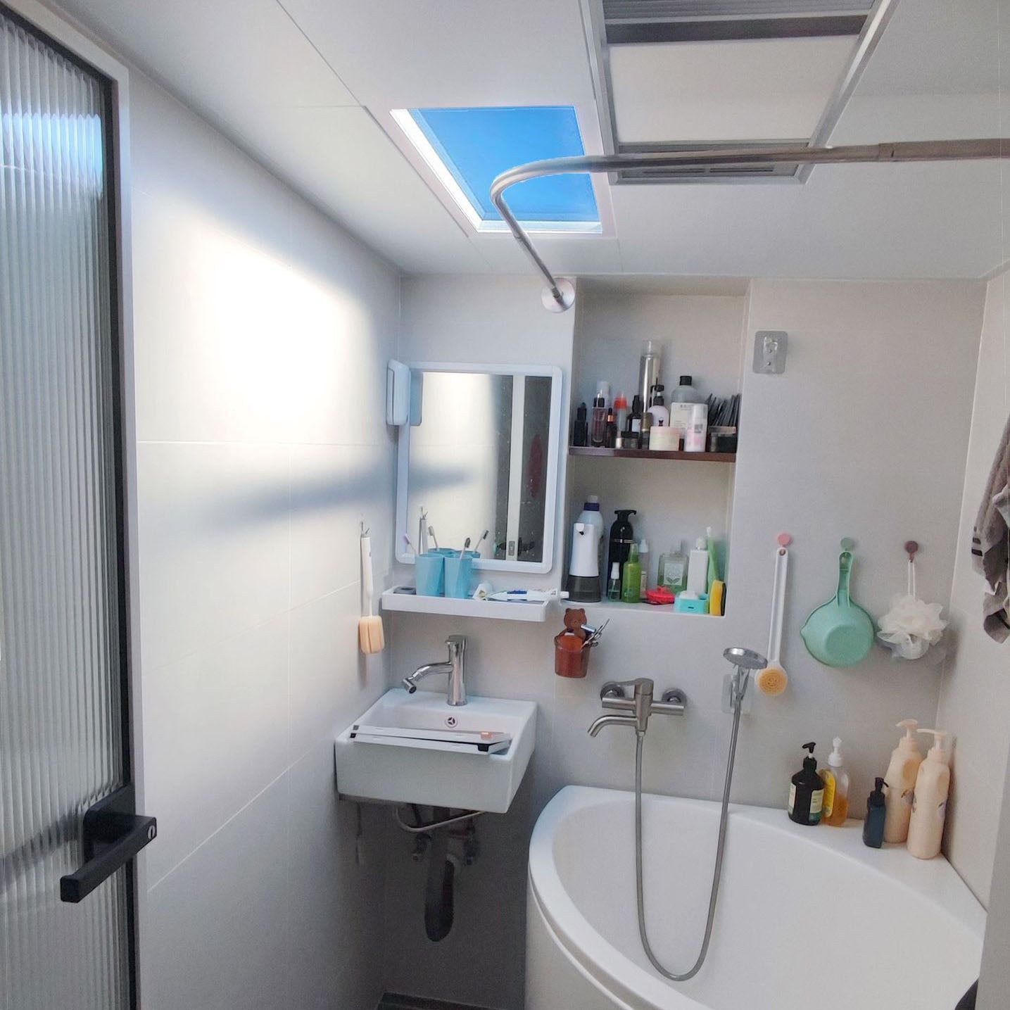 Ceiling Lamp Metal LED 60.0 cm x 30.0 cm Daylight Simulation Living Room Bedroom Recessed Smart Skylight Light | Thomler