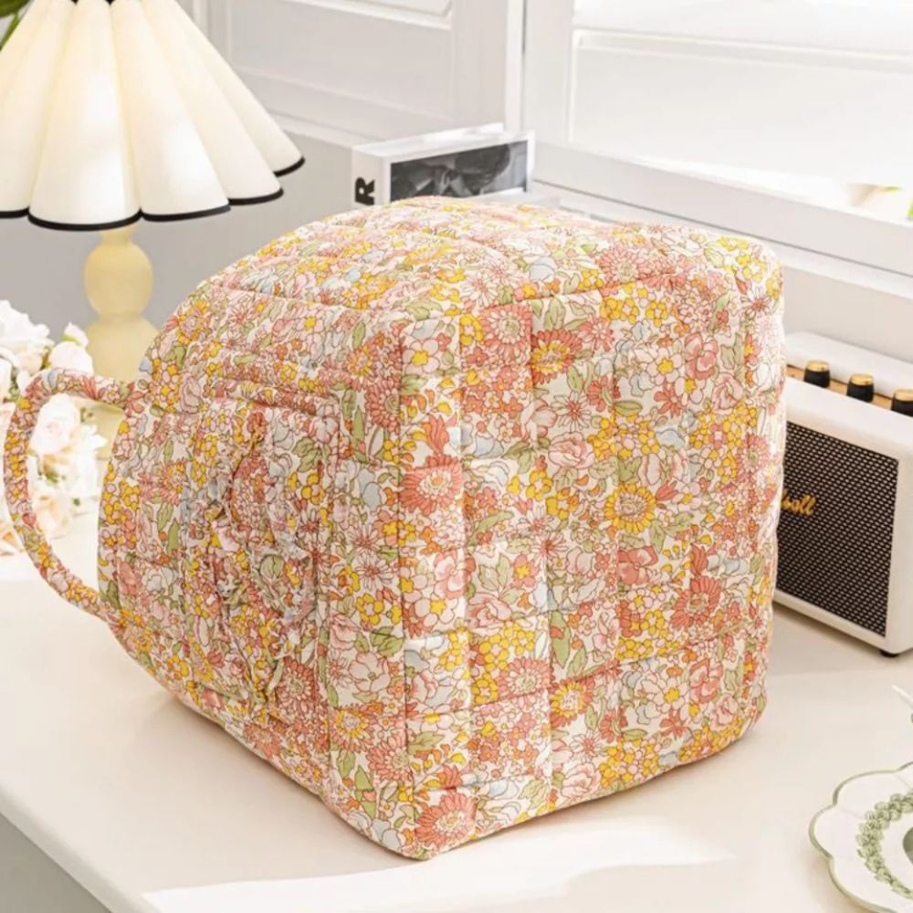Fabric Storage Bin with Botanical Print – Collapsible Organizer for Closet, Shelf & Dresser – Lightweight Canvas Cube for Shoes, Linens & | Thomler