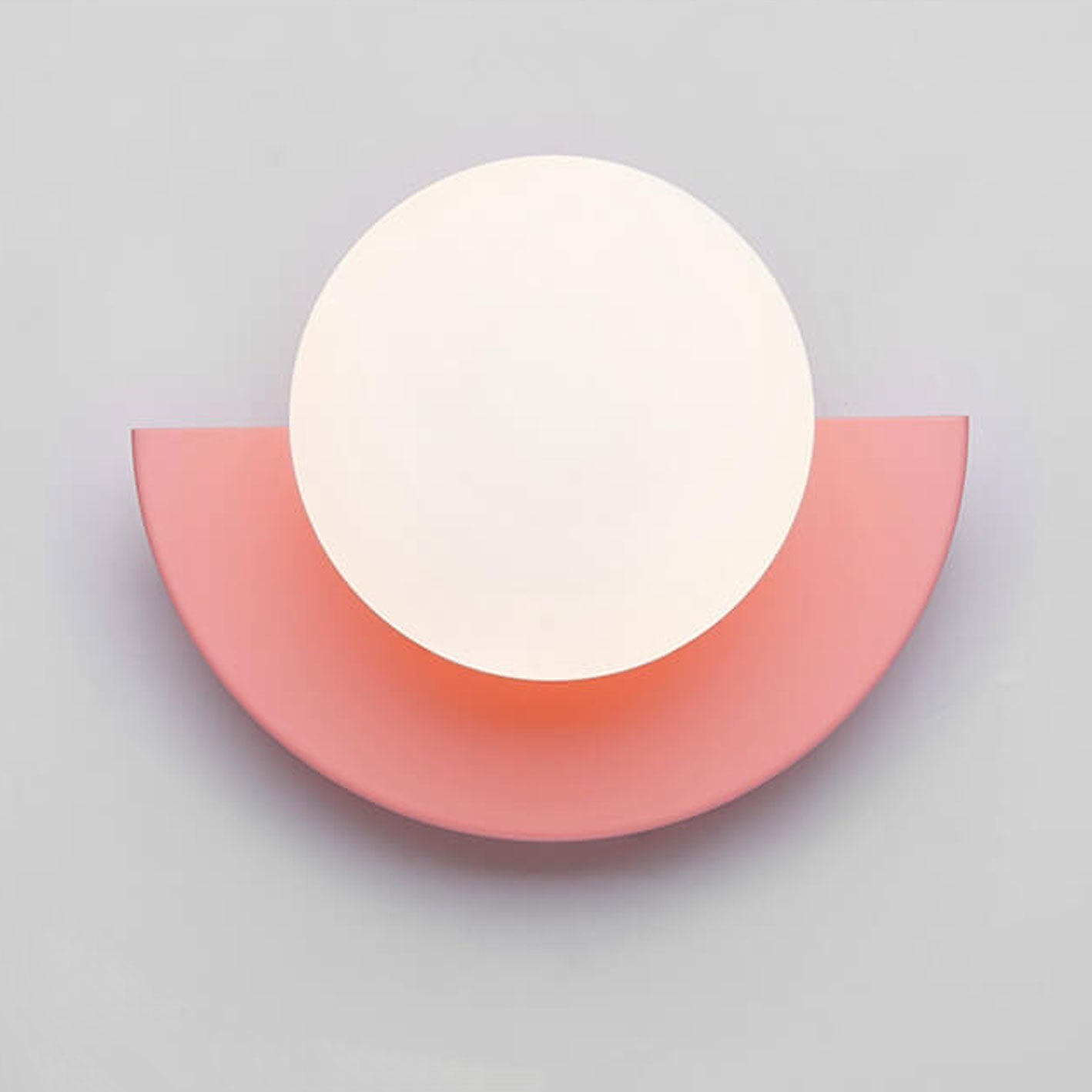 Half-Moon Glass Wall Sconce with Colorful PVC Globe for Living Room & Bedroom | Modern Indoor Accent Lighting Fixture | Thomler