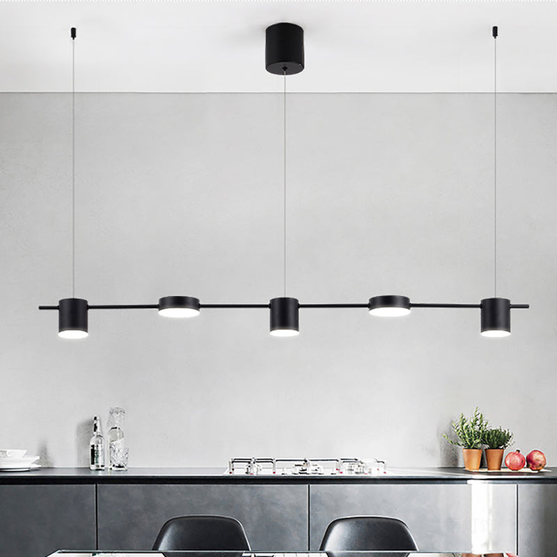 Pendant Light Aluminium 150.0 cm Black Gold Kitchen Island Dining Room LED Ceiling Lamp Adjustable Hanging Lighting | Thomler