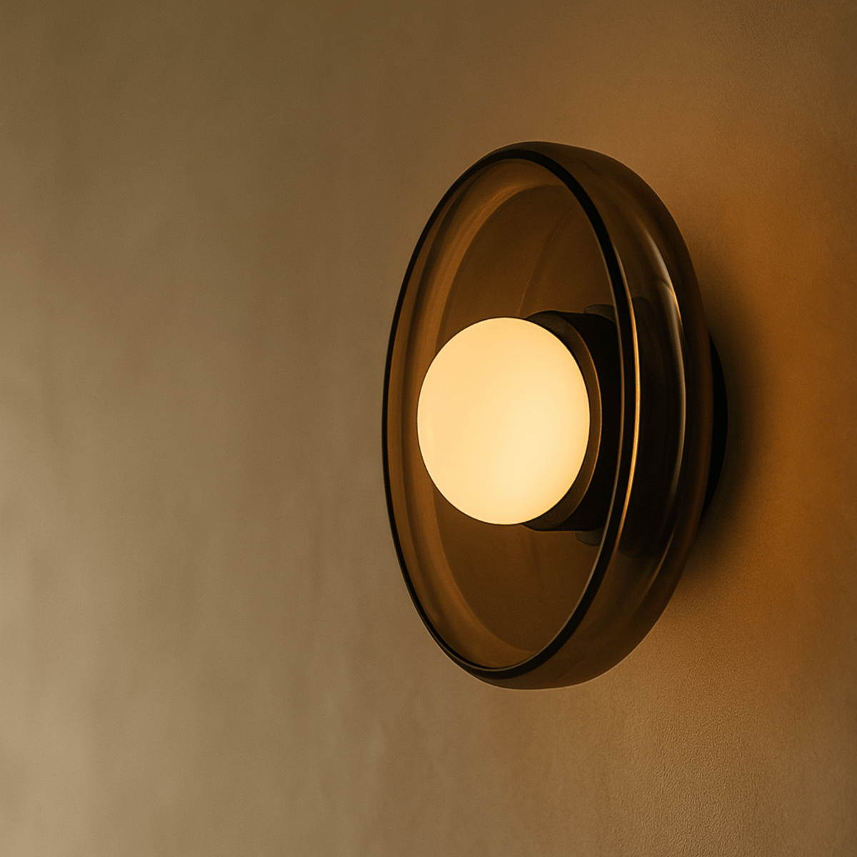 Handcrafted Art Glass Wall Sconce – Warm LED Accent Light for Bedroom, Foyer & Dining Room | Thomler