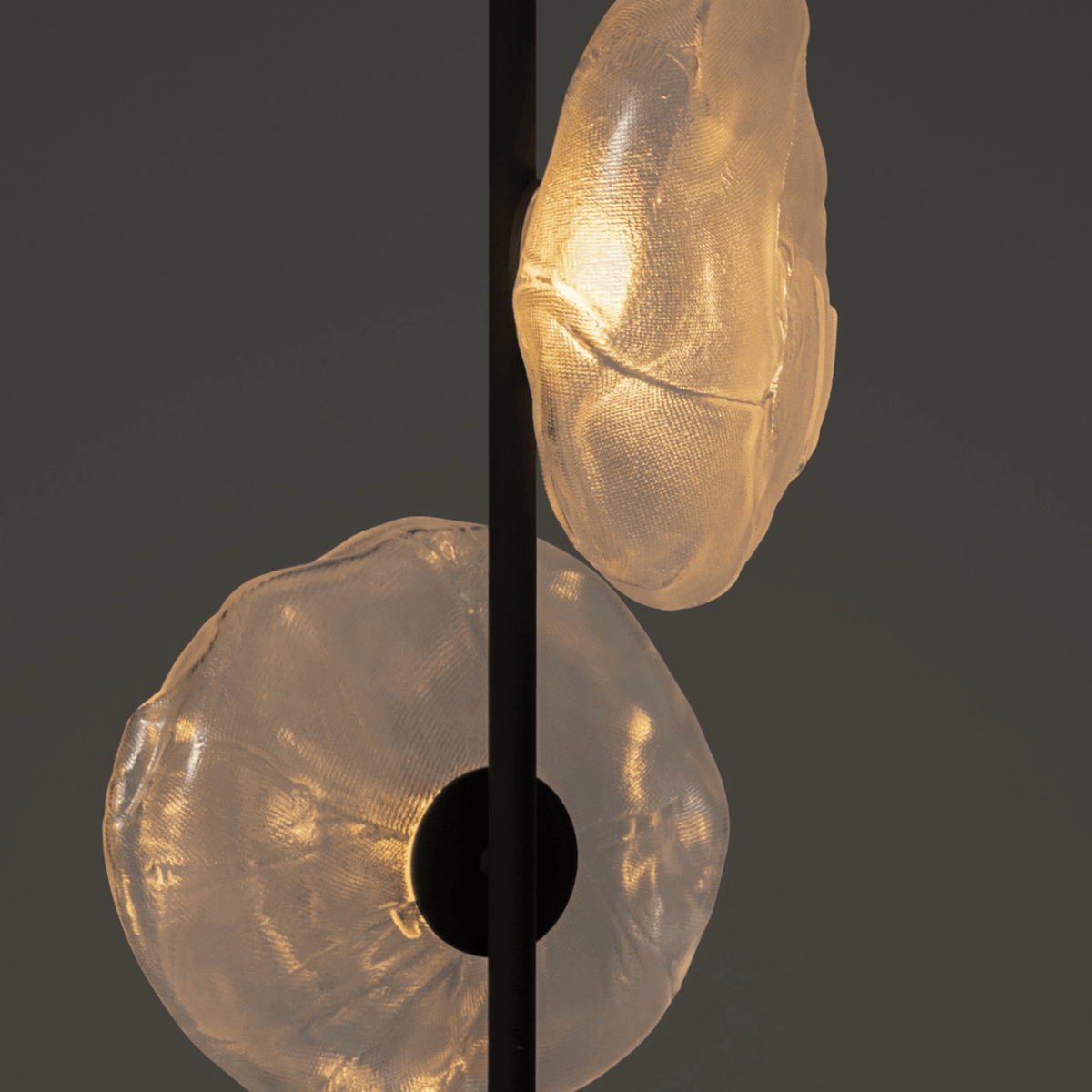 Contemporary Glass Shade Standing Lamp with Metal Frame – 6-Light Sculptural Design for Living Room & Bedroom | Thomler
