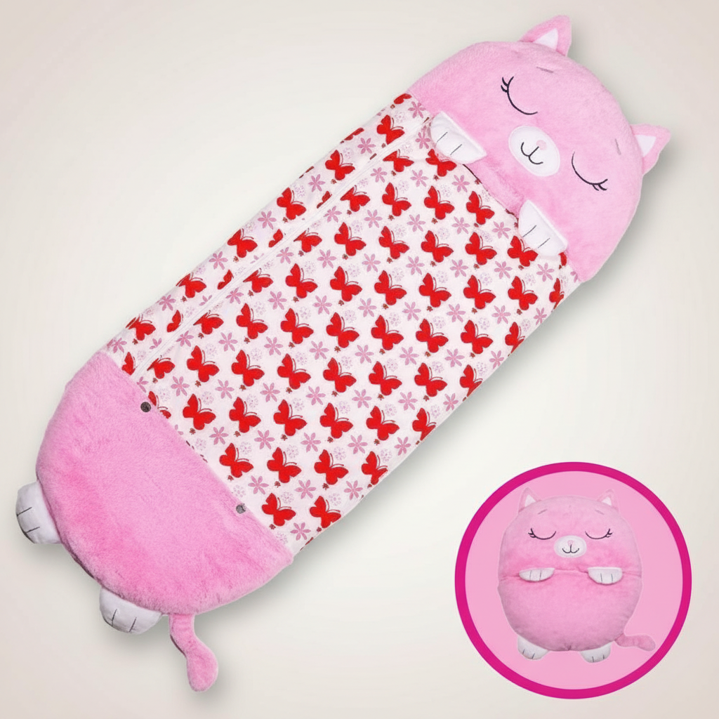 Kids' Convertible Sleeping Bag with Pillow Function in Adorable Animal Character Designs for Sleepovers Travel Nap Time Daycare Home Use Lig | Thomler