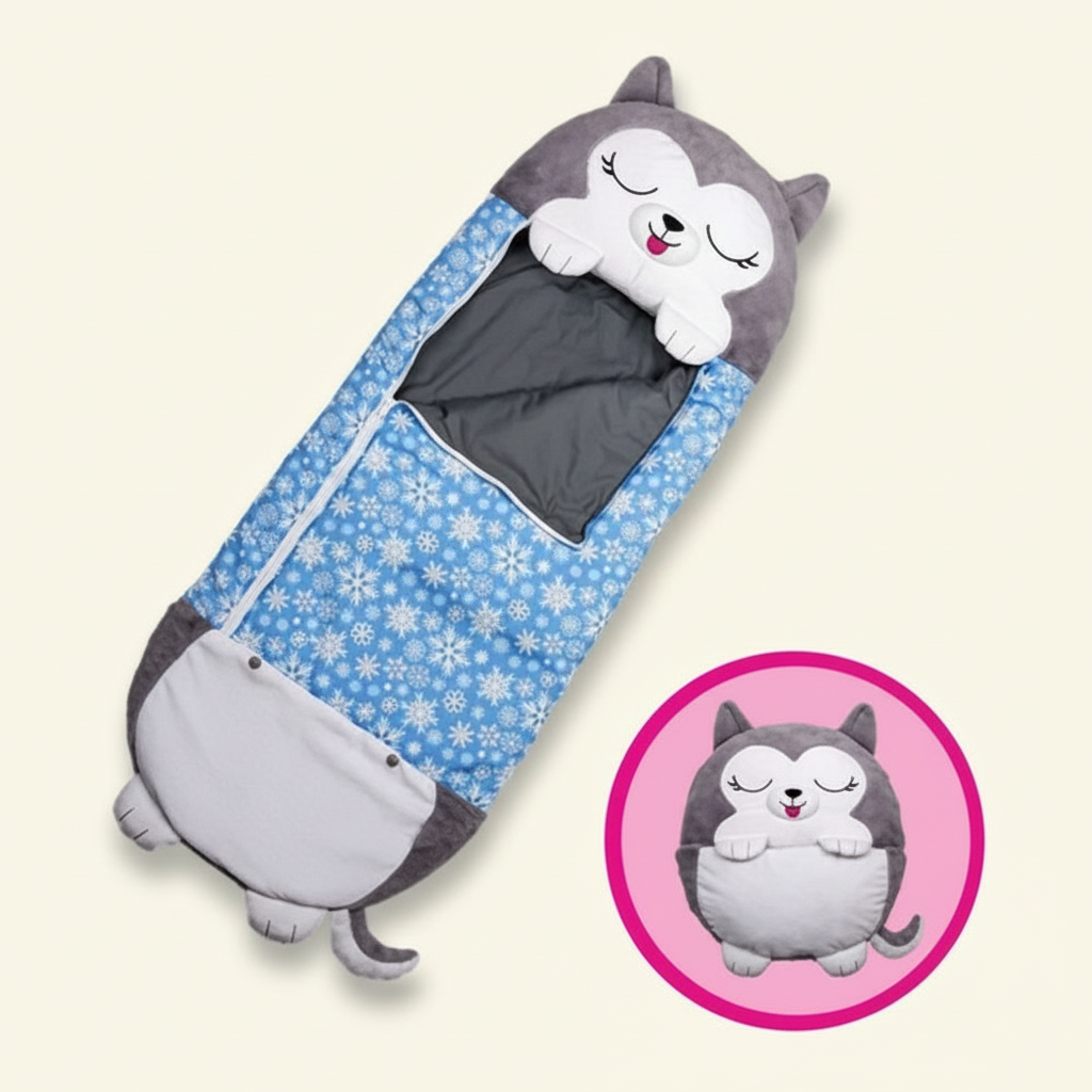 Kids' Convertible Sleeping Bag with Pillow Function in Adorable Animal Character Designs for Sleepovers Travel Nap Time Daycare Home Use Lig | Thomler