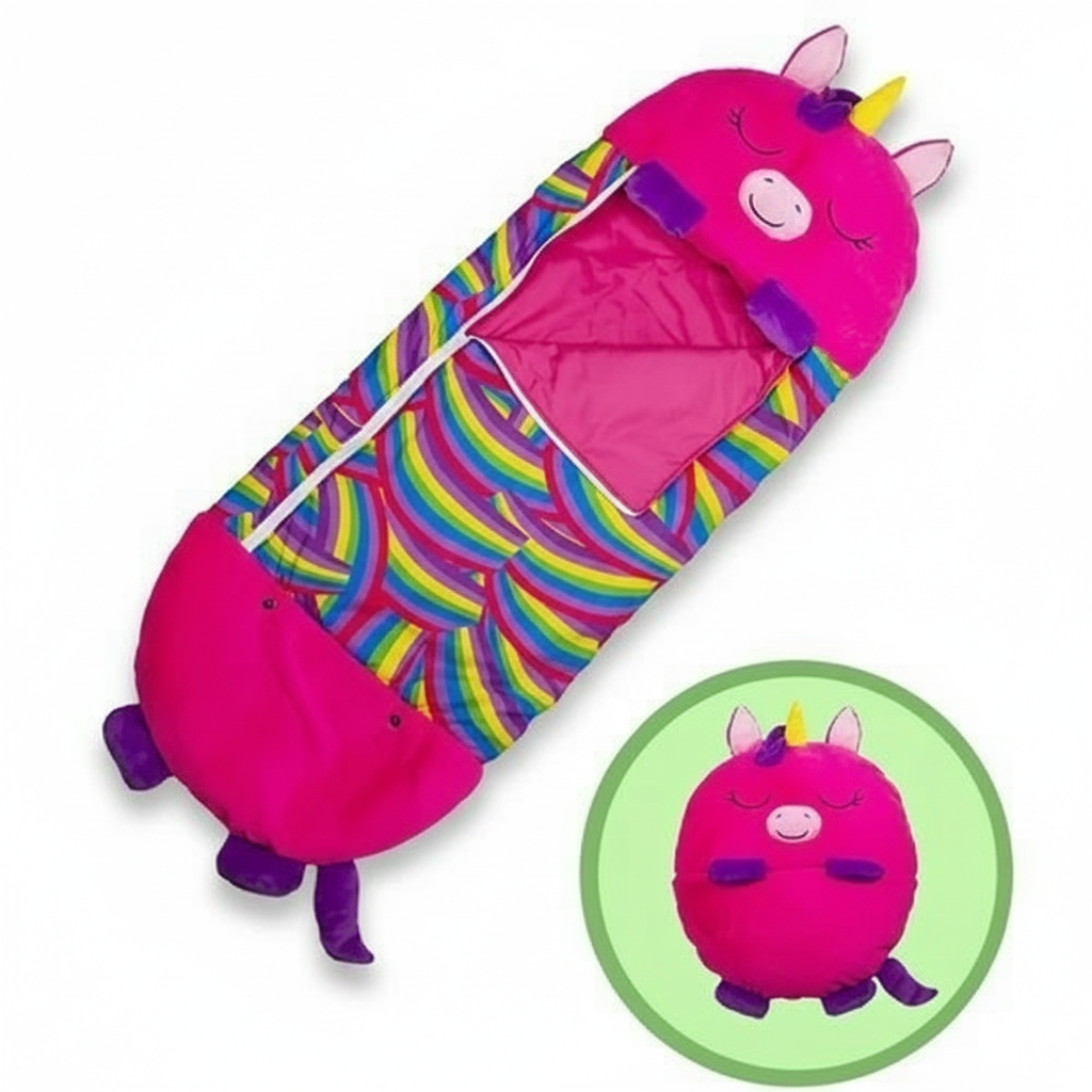 Kids' Convertible Sleeping Bag with Pillow Function in Adorable Animal Character Designs for Sleepovers Travel Nap Time Daycare Home Use Lig | Thomler