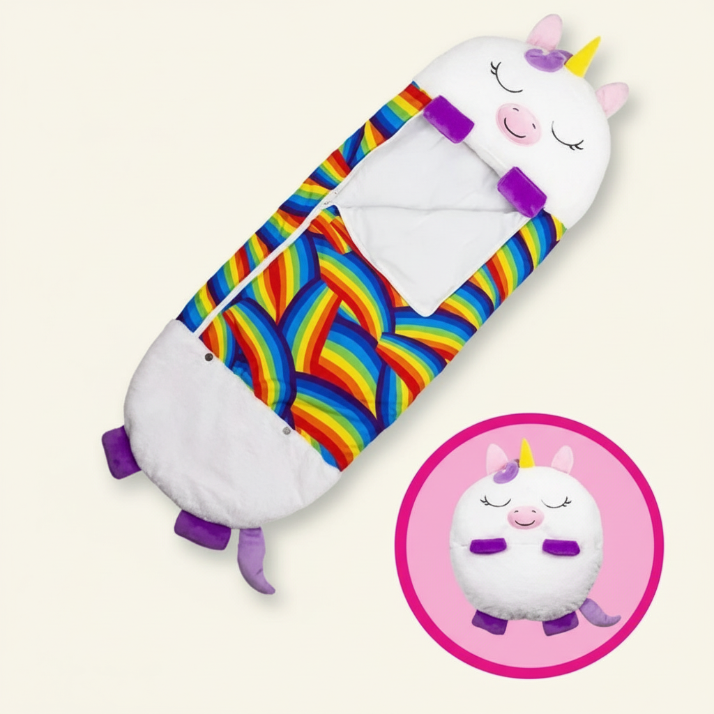 Kids' Convertible Sleeping Bag with Pillow Function in Adorable Animal Character Designs for Sleepovers Travel Nap Time Daycare Home Use Lig | Thomler