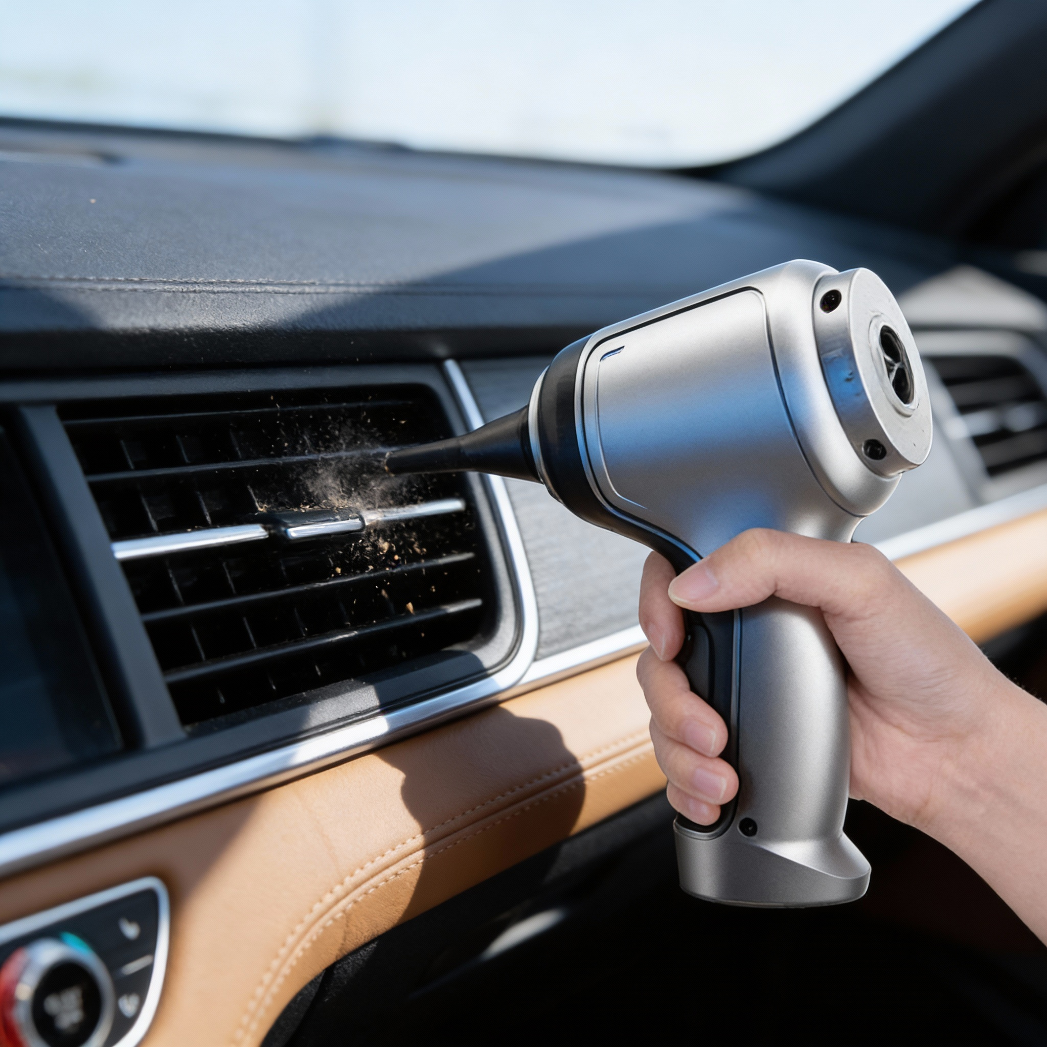 Handheld Rechargeable Auto Vacuum with Strong Suction for Car Interiors, Upholstery, Seats, Floor Mats, Pet Hair Removal, Portable Cordless | Thomler