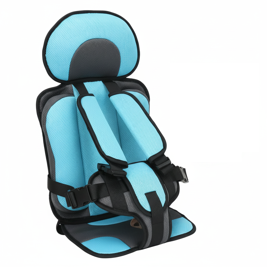 Compact Travel Booster Seat for Kids with 5-Point Safety Harness & Portable Folding Design for Car, Taxi & Plane | Perfect for Toddlers & | Thomler